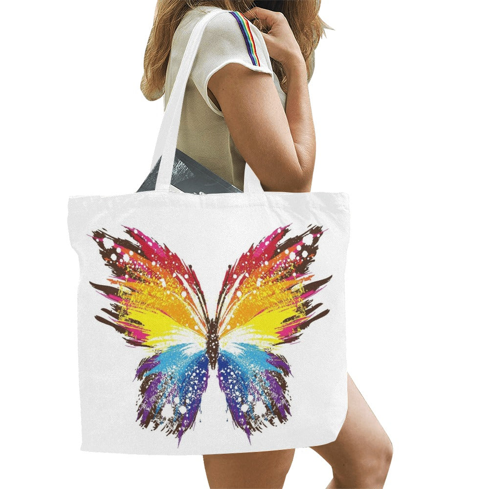 Beautiful Butterfly Canvas Tote Bag | Stylish & Eco-Friendly Carryall - The Cool Collective AU