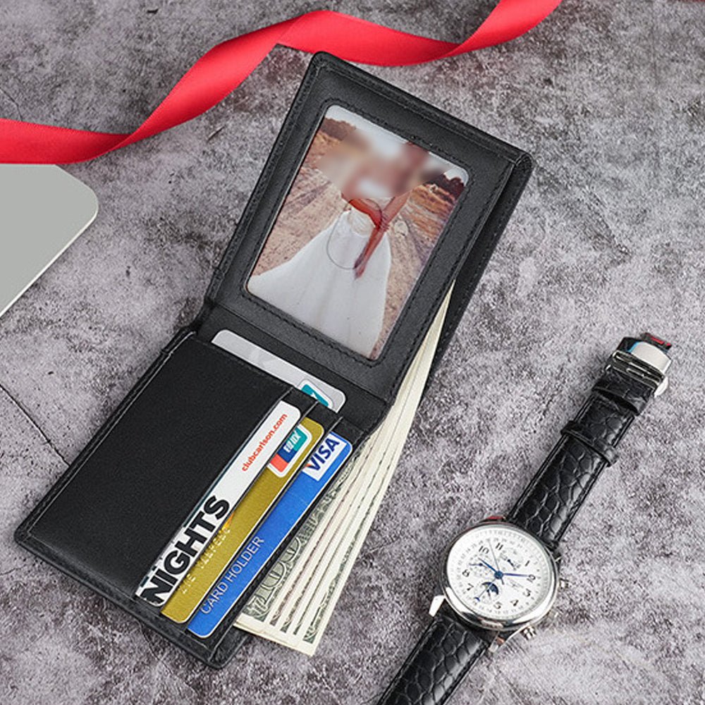 100% Genuine Leather Men's Wallet RFID Blocking Card Holder Bifold and Long Wallets (Black Bifold Horizontal) - The Cool Collective AU