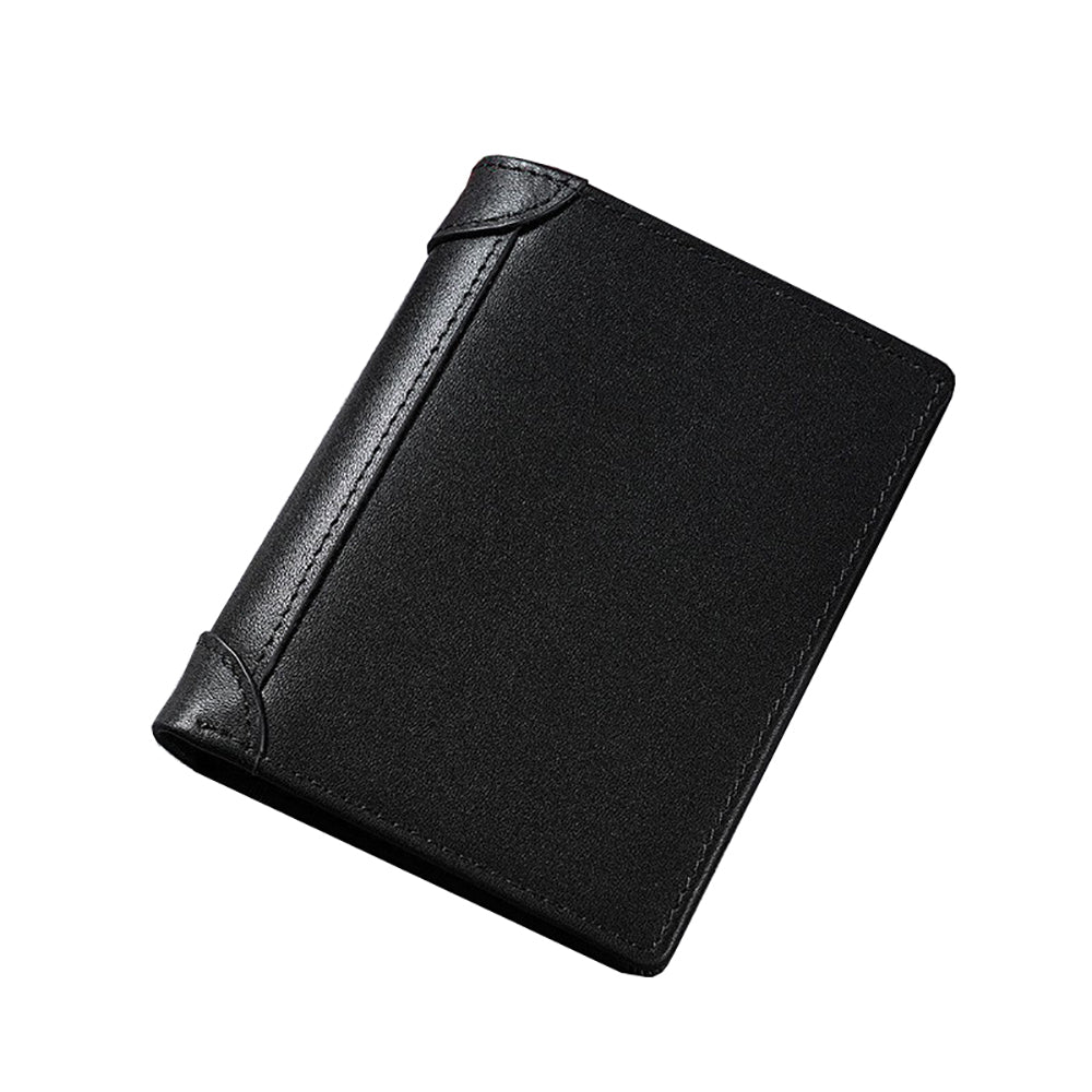 100% Genuine Leather Men's Wallet RFID Blocking Card Holder Bifold and Long Wallets (Black Bifold Verticle) - The Cool Collective AU