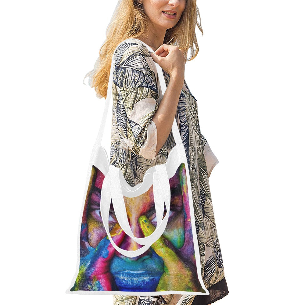 COLOUR ME HAPPY Canvas Tote Bag - The Cool Collective AU