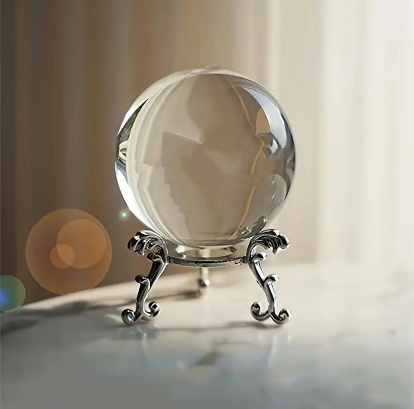 1pc Transparent Glass Crystal Ball Ornament for Home Decor - The Cool Collective AU
