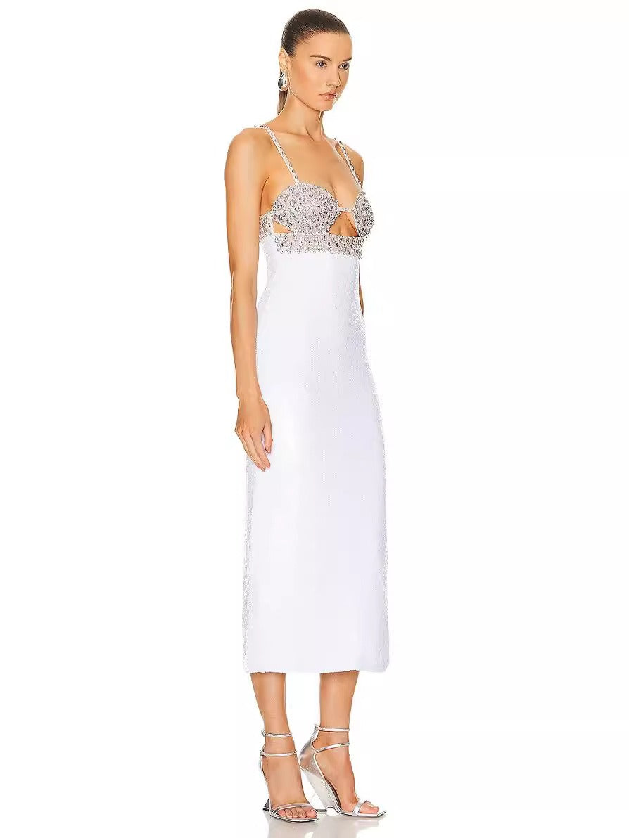Sexy Sequin Diamond Splicing Hollow Out Women’s Suspender Skirt - The Cool Collective AU