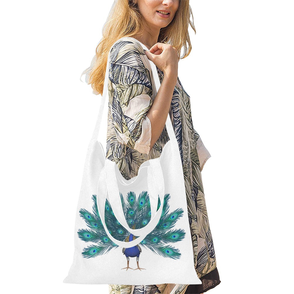 Peacock 2 Canvas Tote Bag - The Cool Collective AU