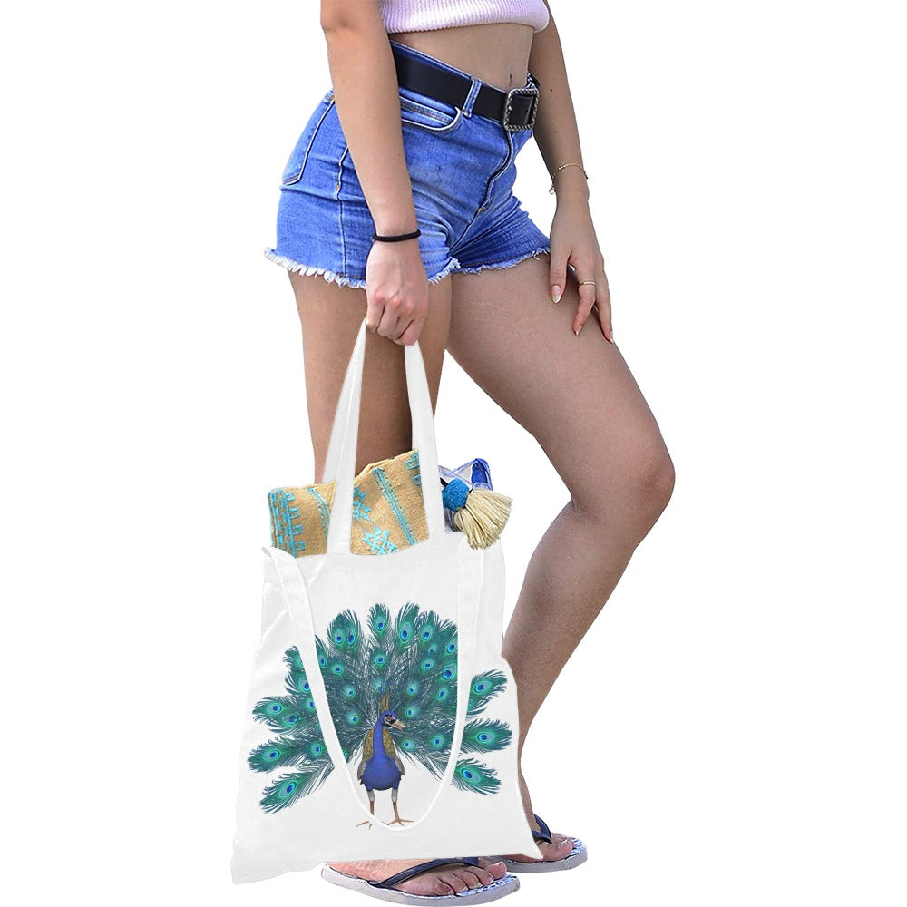 Peacock 2 Canvas Tote Bag - The Cool Collective AU