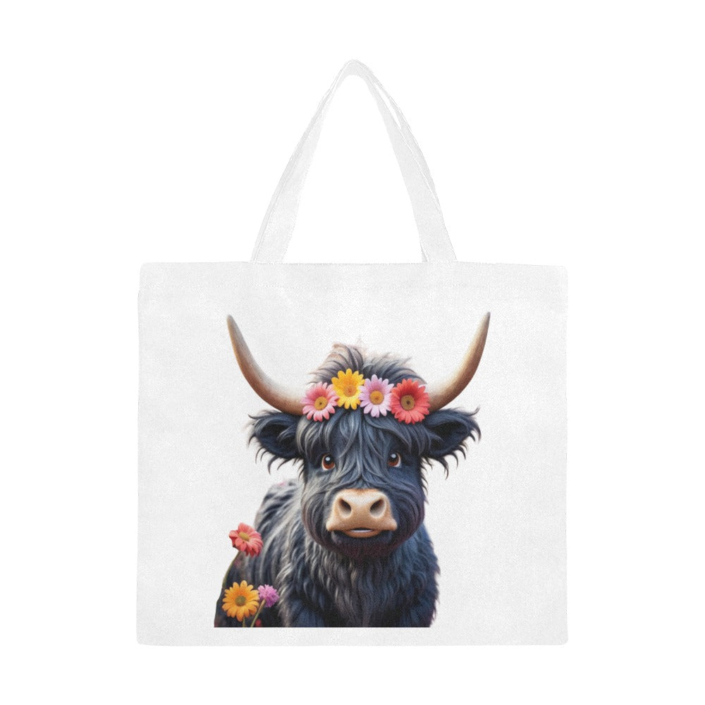 Highland Cow Canvas Tote Bag/Large - The Cool Collective AU
