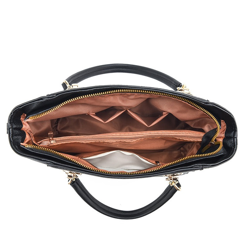 Autumn Winter Women’s Large PU Leather Tote Bag – Retro European American Style - The Cool Collective AU