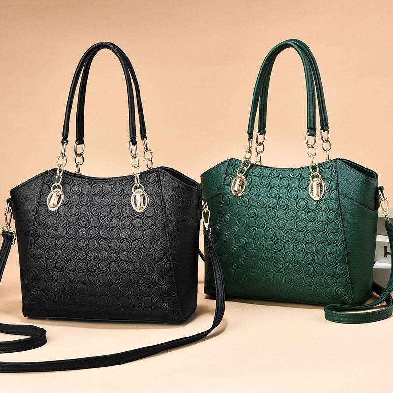 Autumn Winter Women’s Large PU Leather Tote Bag – Retro European American Style - The Cool Collective AU