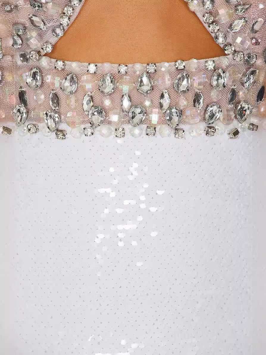 Sexy Sequin Diamond Splicing Hollow Out Women’s Suspender Skirt - The Cool Collective AU