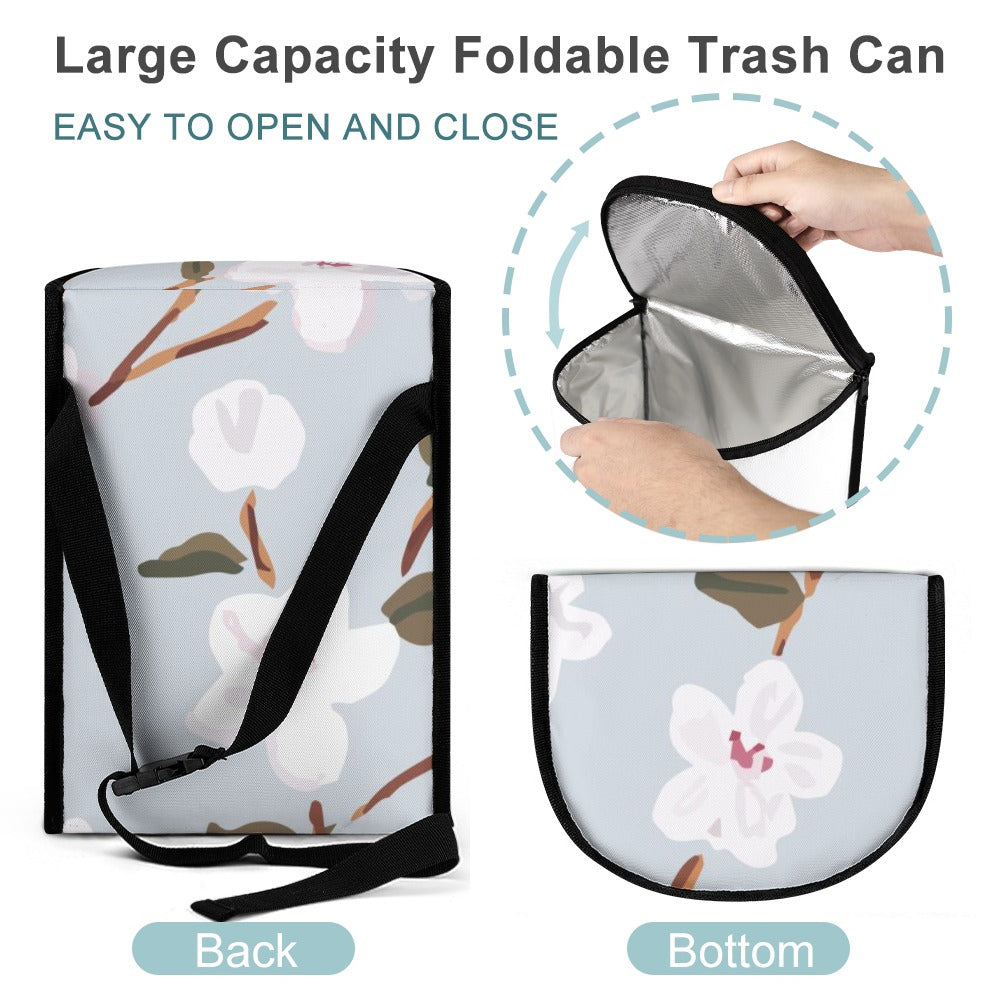 Eggshell Blue Floral Car Garbage Storage Bag - The Cool Collective AU