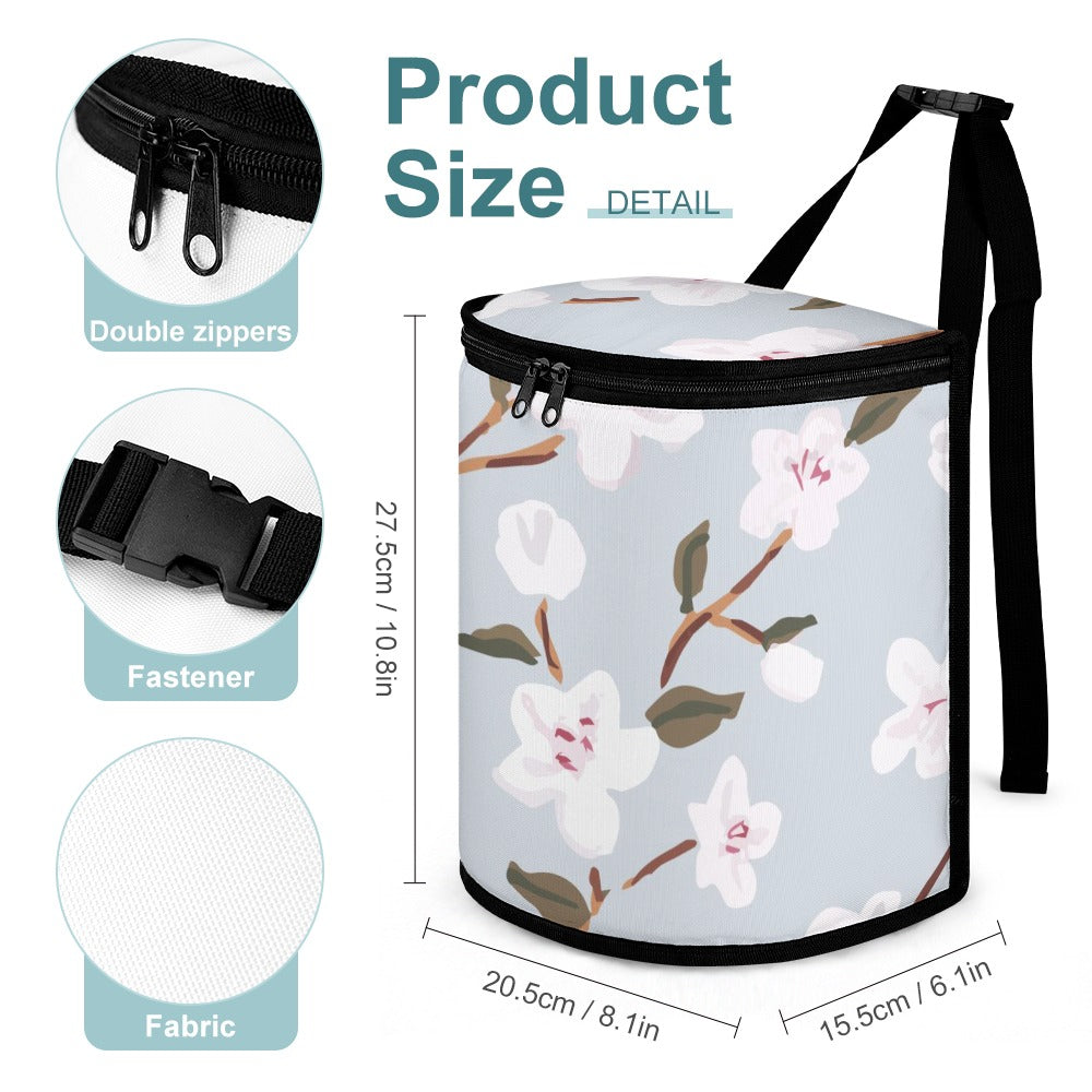 Eggshell Blue Floral Car Garbage Storage Bag - The Cool Collective AU