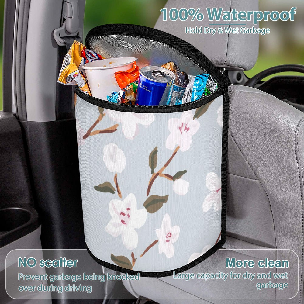 Eggshell Blue Floral Car Garbage Storage Bag - The Cool Collective AU
