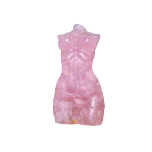 Handcrafted Crystal Female Torso Statue – Natural Rose Quartz Raw Stone - The Cool Collective AU