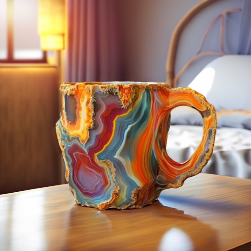 Natural Mineral Crystal Mug - Multicolor Healing & Spiritual Gift - The Cool Collective AU