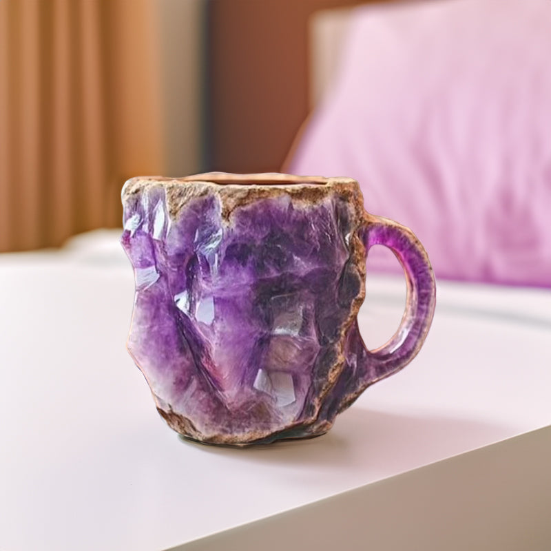 Natural Mineral Crystal Mug - Multicolor Healing & Spiritual Gift - The Cool Collective AU
