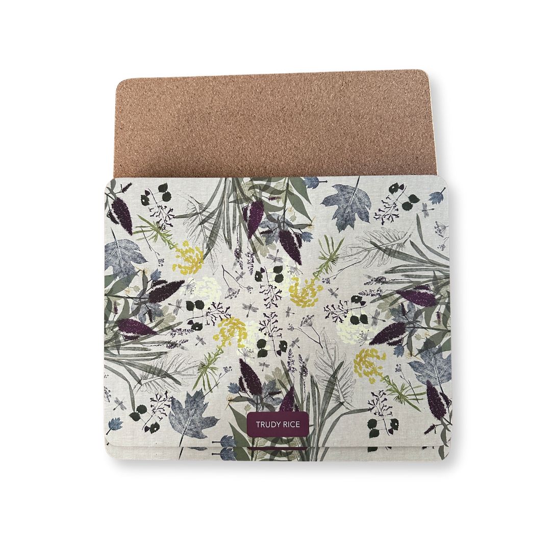 Trudy Rice 'Lorne Gardens' Inspired 6-Piece Cork-Backed Placemat Set - The Cool Collective AU