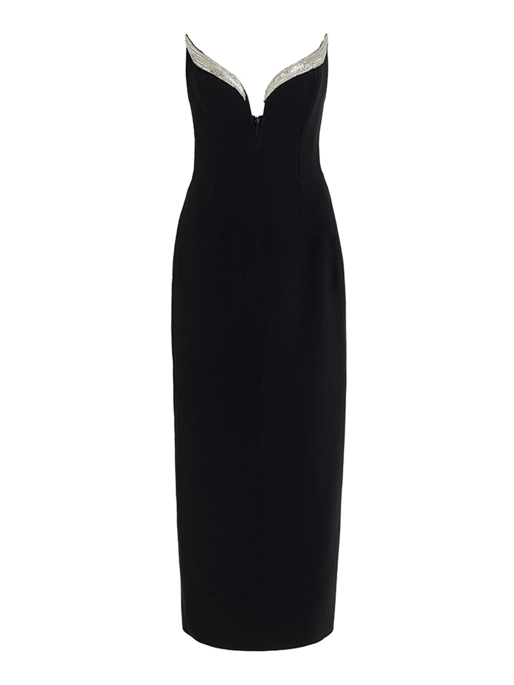 Women's Autumn Strapless Diamond Maxi Bodycon Dress - Elegant Evening Gown - The Cool Collective AU