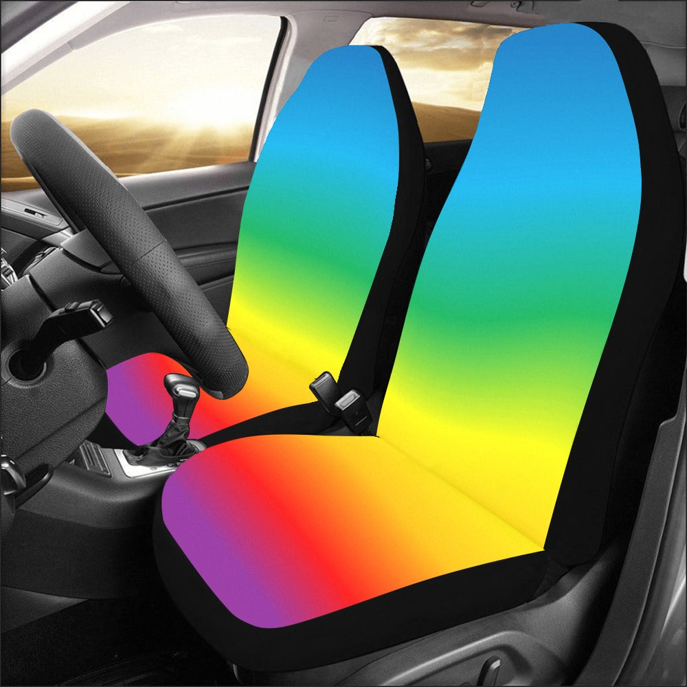 Vibrant Rainbow Car Seat Covers - Colourful Protection for Your Vehicle - The Cool Collective AU