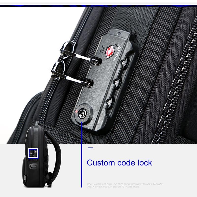 Anti - theft Waterproof Business Backpack for Travel - 30x15x44cm in Black - The Cool Collective AU