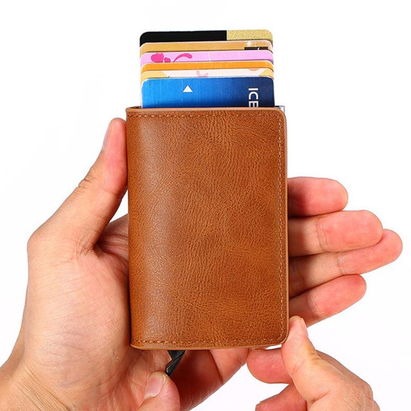 Automatic Rfid Blocking Card Holder with Coin Pocket - Red - The Cool Collective AU