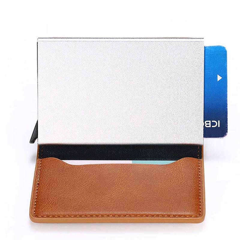 Automatic Rfid Blocking Card Holder with Coin Pocket - Red - The Cool Collective AU