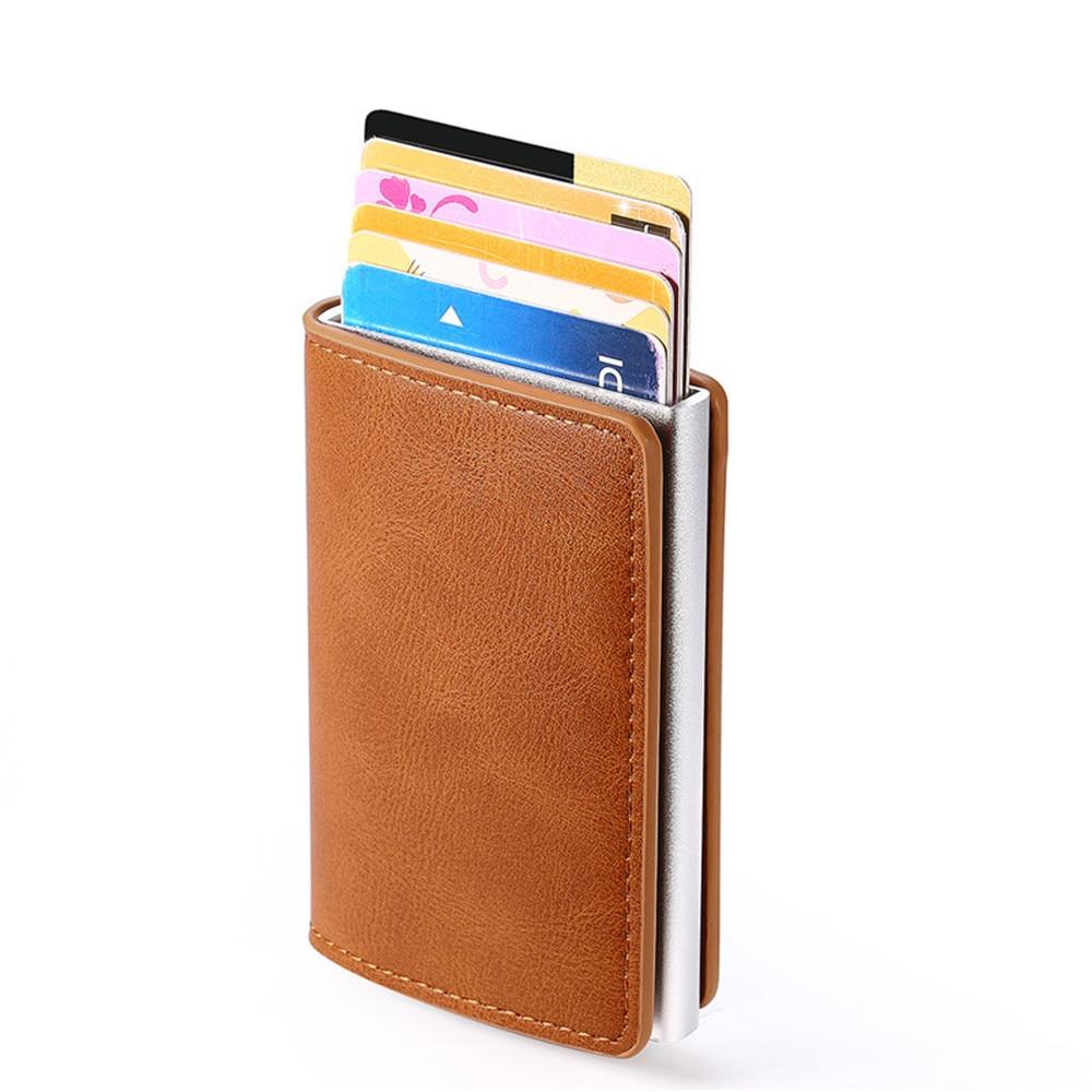 Automatic Rfid Blocking Card Holder with Coin Pocket - Red - The Cool Collective AU