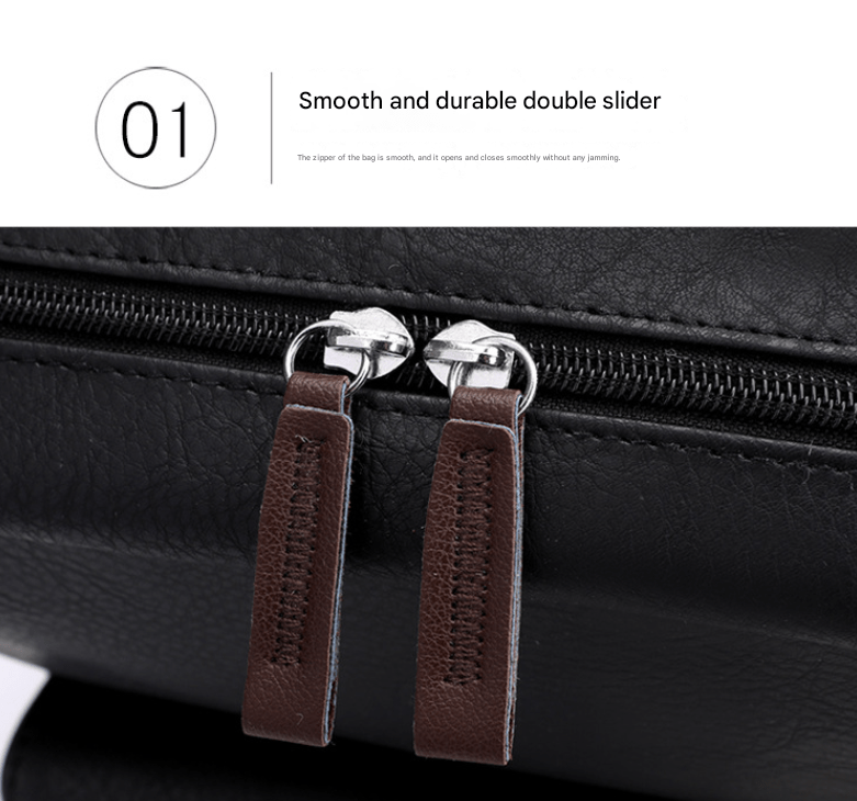 Black Large - Capacity PU Leather Backpack - Stylish Business & Travel Companion - The Cool Collective AU
