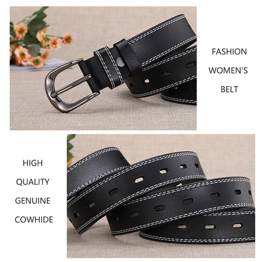 Classic Leather Belts for Women, Joyreap Genuine Leather Womens Belts Alloy Pin Buckle (Red) - The Cool Collective AU
