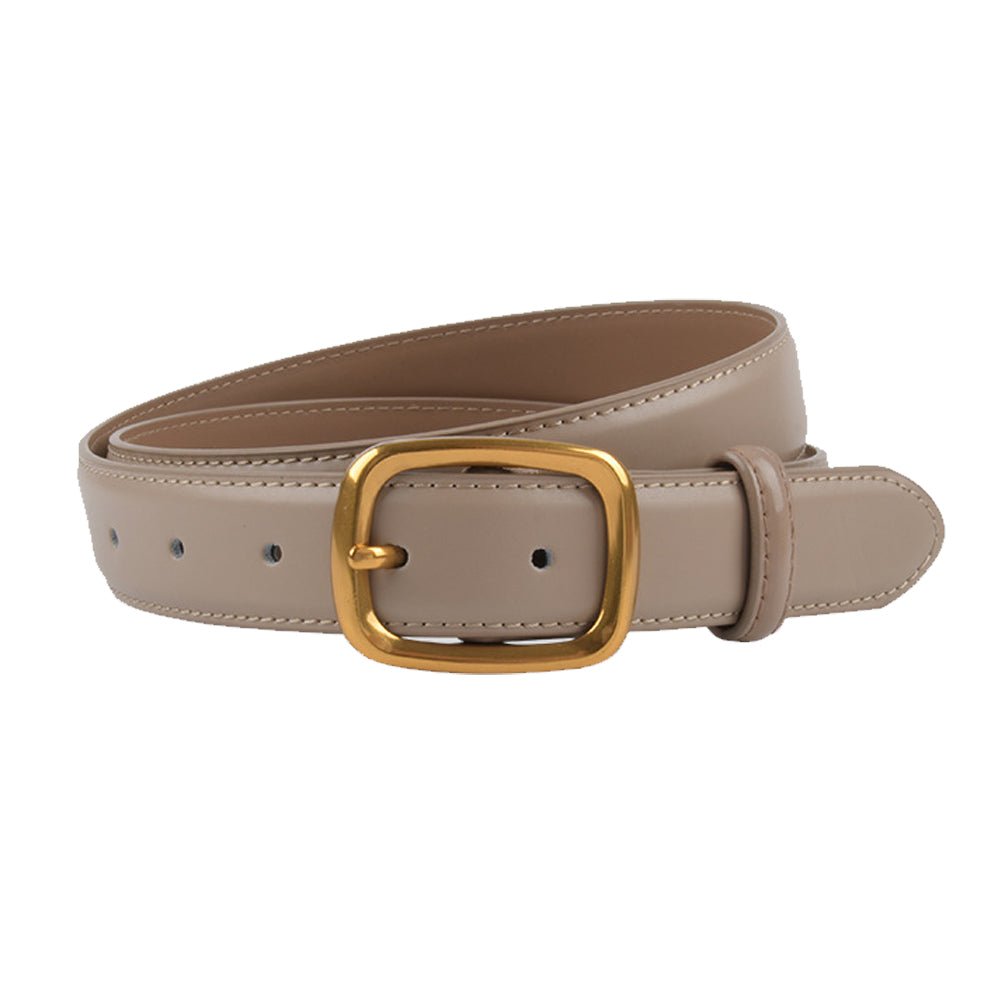 Classic Leather Belts for Women, Joyreap Genuine Leather Womens Belts with Gold Buckle (Khaki) - The Cool Collective AU