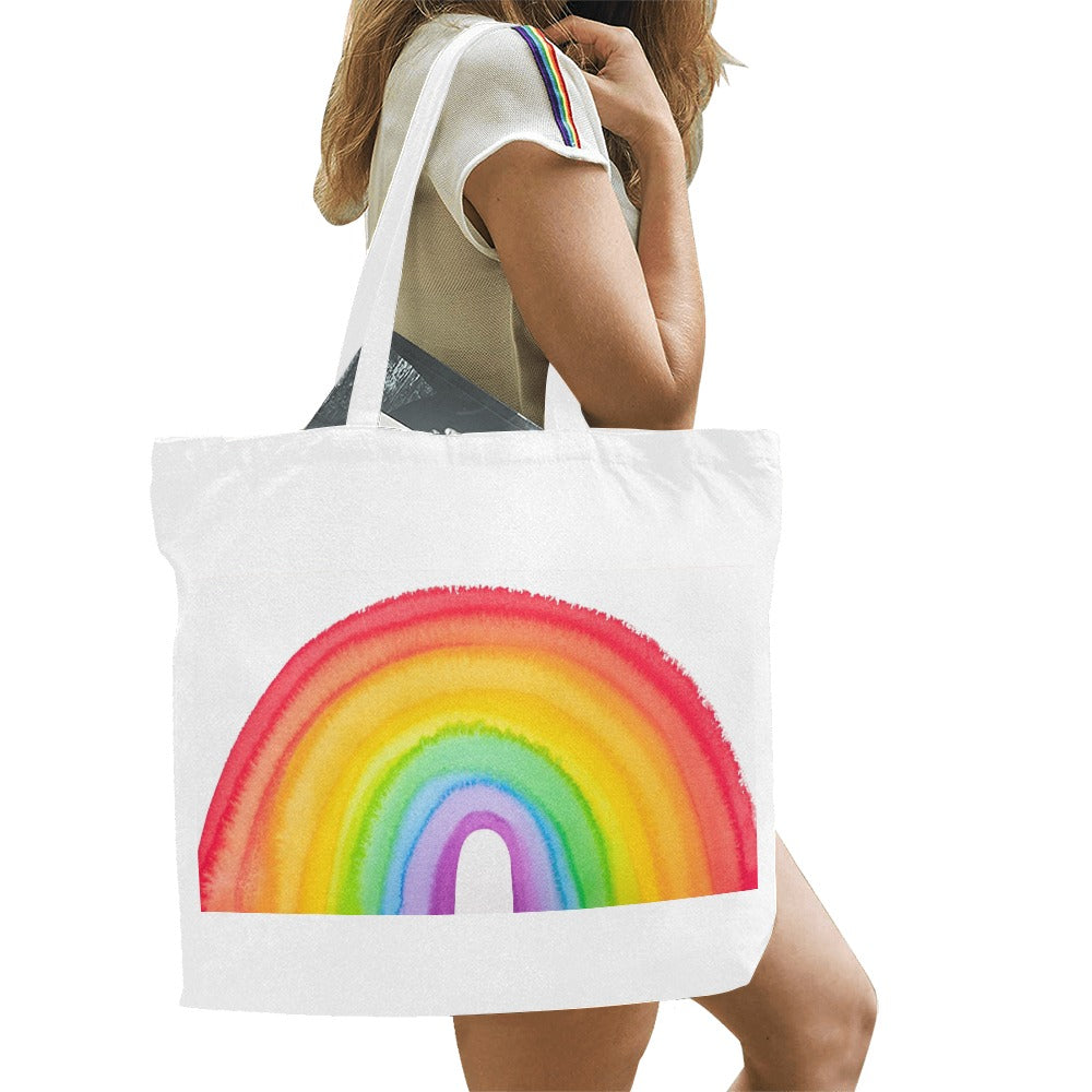 Rainbow Canvas Tote Bag - The Cool Collective AU