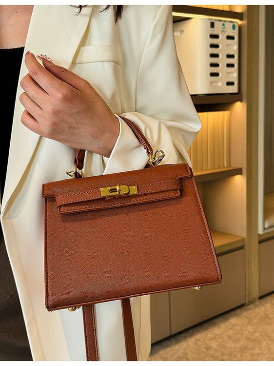 Elegant PU Leather Top Handle Satchel Bag - Versatile Crossbody & Shoulder Bag(white) - The Cool Collective AU