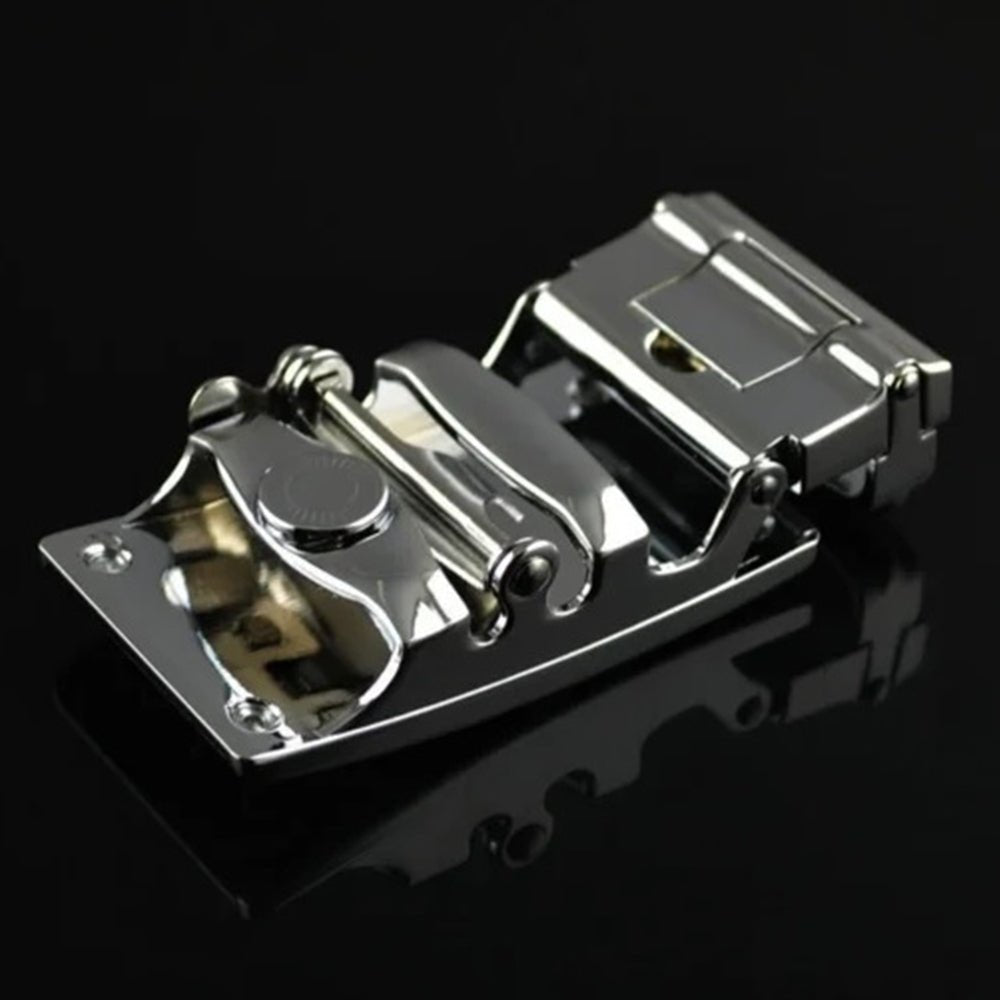 Genuine Leather Belt Men's Plate Reversible Buckle Business Dress Belts (Style 03) - The Cool Collective AU