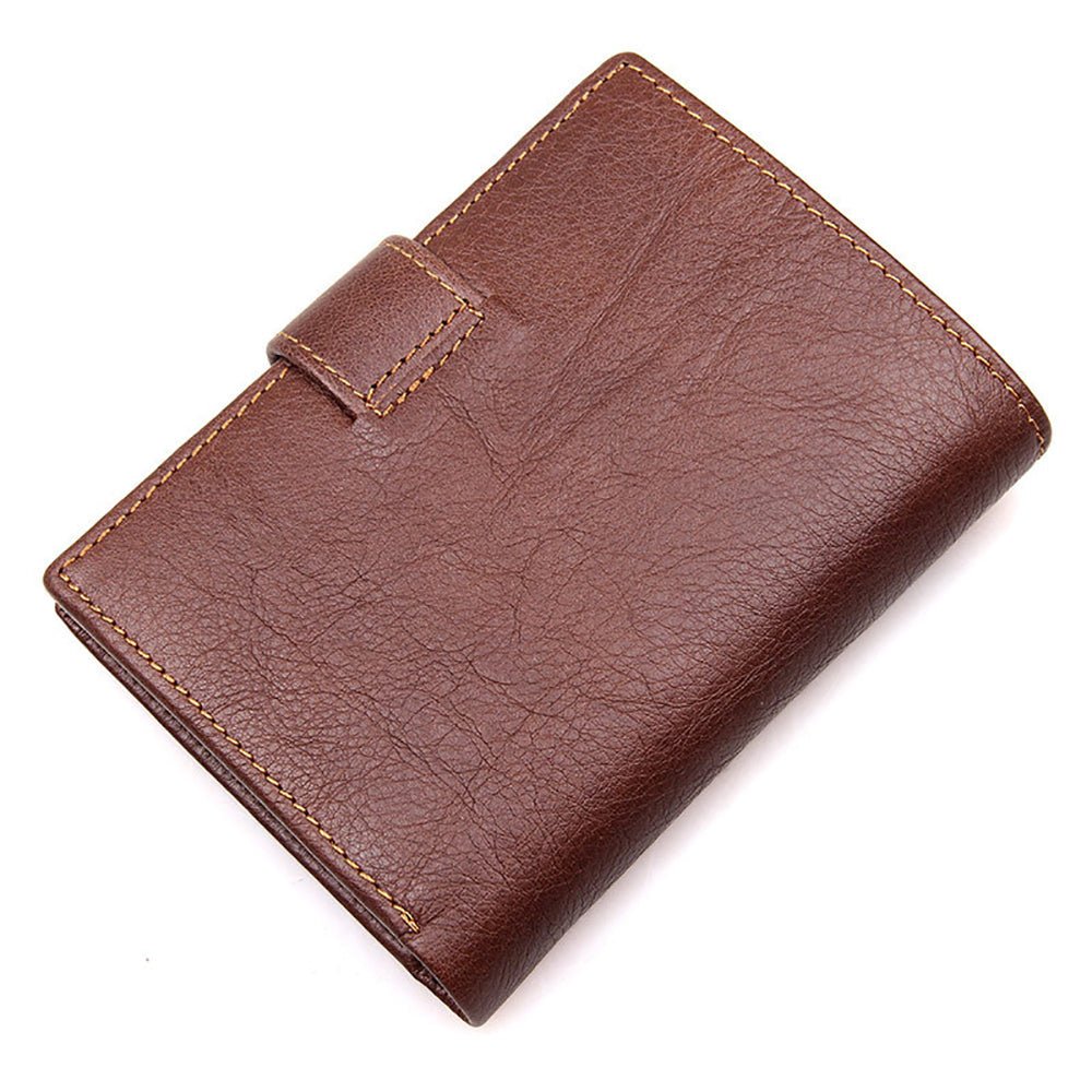 Genuine leather men wallets High - quality Multi card short wallet Men's Cow Leather RFID Card Holder - The Cool Collective AU
