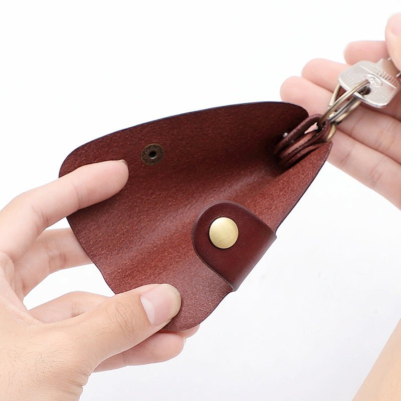 Genuine Leather Wallet Purse Bag Case Holder Key Ring Pouch Bag Safe Hanger (Black) - The Cool Collective AU
