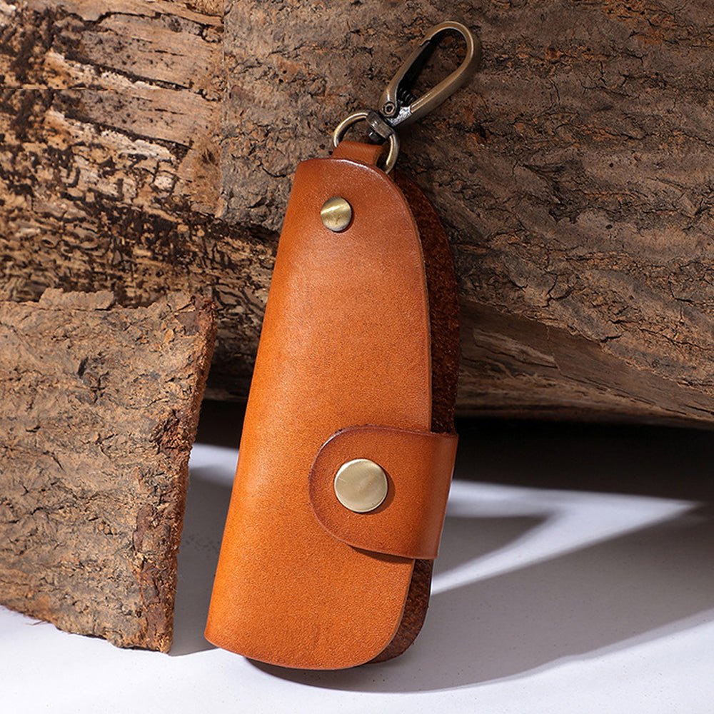 Genuine Leather Wallet Purse Bag Case Holder Key Ring Pouch Bag Safe Hanger (Burgundy) - The Cool Collective AU