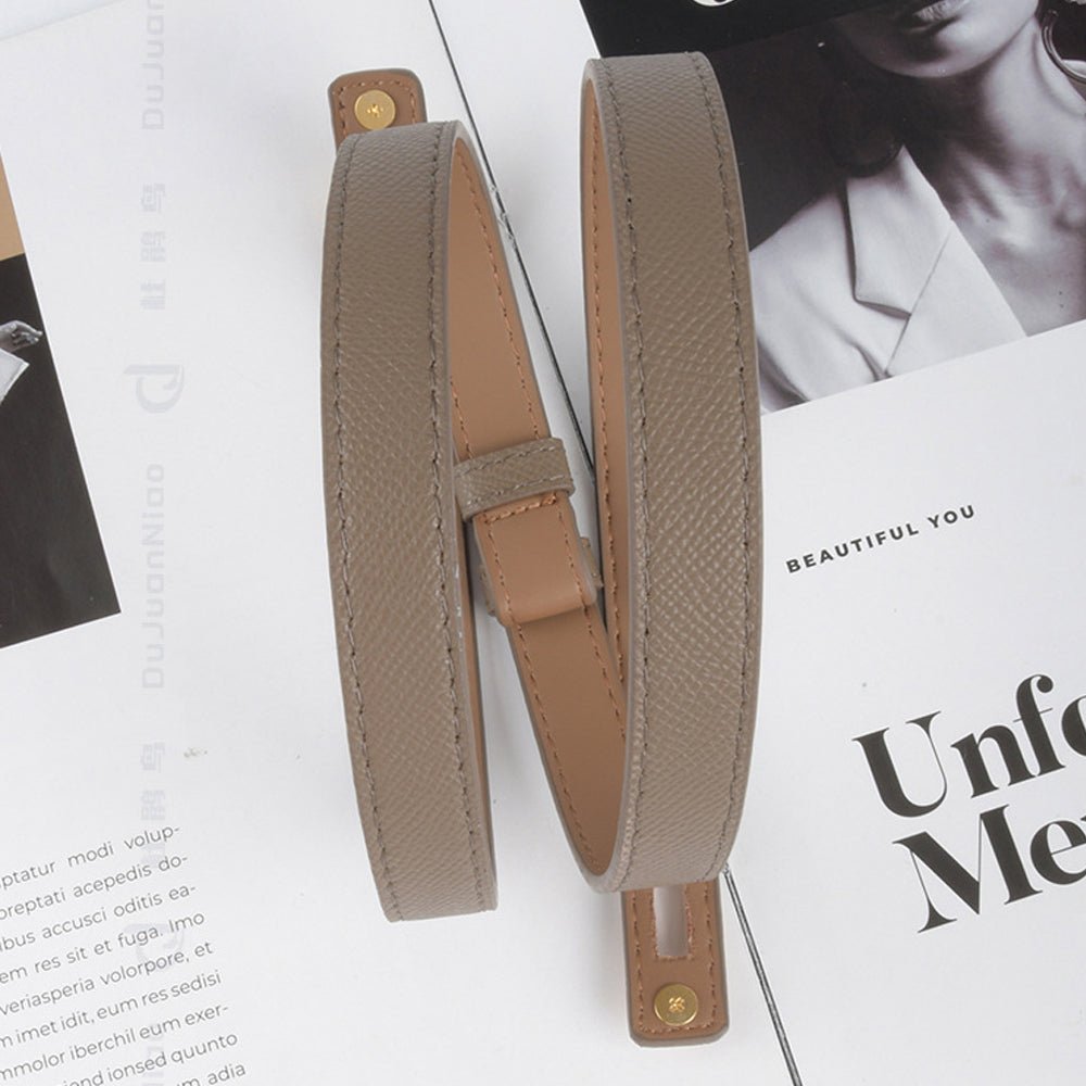 Luxury Cow Leather Women Waist Belt Slim Corset Strap Dress Shirt Belt (Black) - The Cool Collective AU