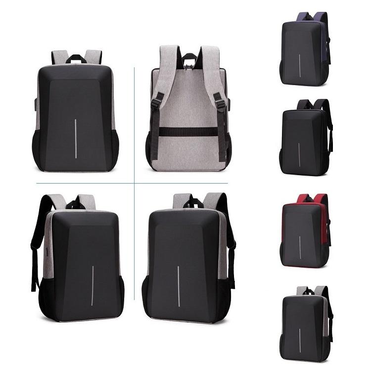 Men Anti - theft Hard Shell Backpack with Alloy Frame - Red - The Cool Collective AU