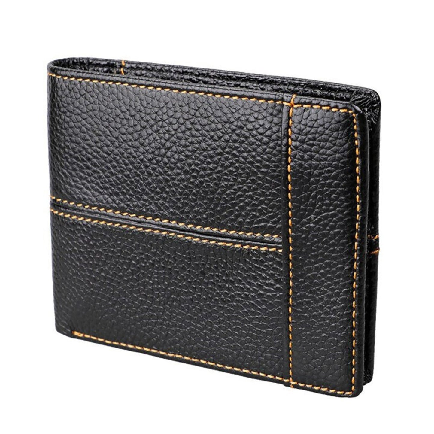 Men's Genuine Leather Bilfold Wallet RFID Blocking Card Holder Zipper Coin Purse - The Cool Collective AU