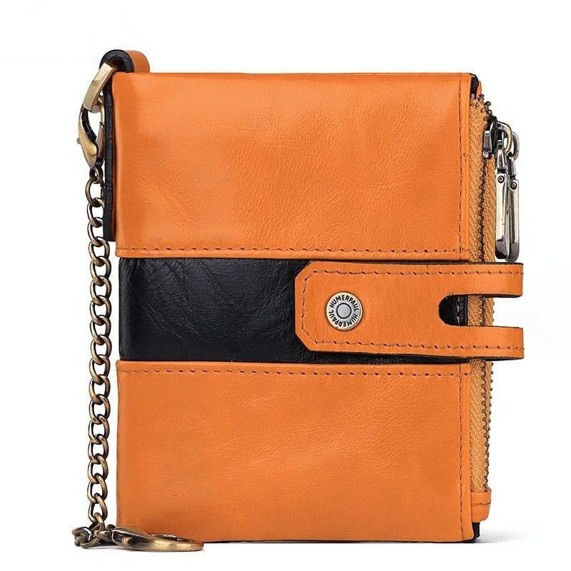 Retro Mens Coin Purse with Rfid Protection - Brown - The Cool Collective AU
