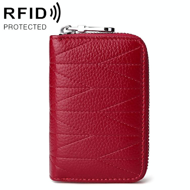 Women Anti Magnetic Leather Rfid Wallet - Black - The Cool Collective AU