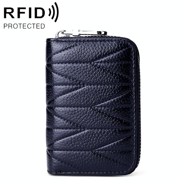 Women Anti Magnetic Leather Rfid Wallet - Dark Blue - The Cool Collective AU