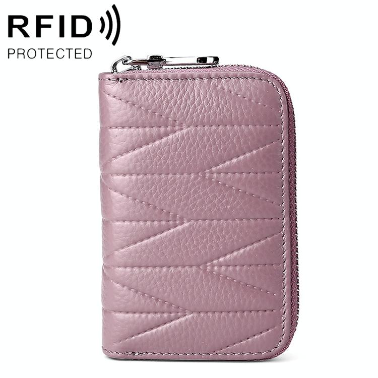 Women Anti Magnetic Leather Rfid Wallet - Light Purple - The Cool Collective AU