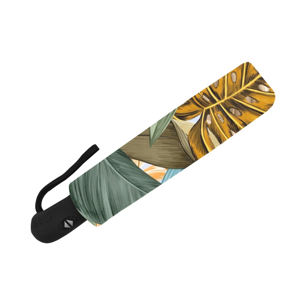 Orange Tropical Anti-UV Auto-Foldable Umbrella - The Cool Collective AU