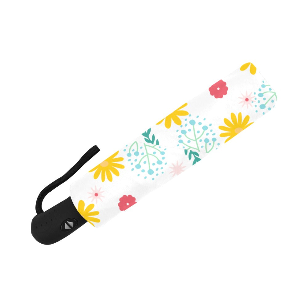 Floral Arrangement Anti-UV Auto-Foldable Umbrella - The Cool Collective AU