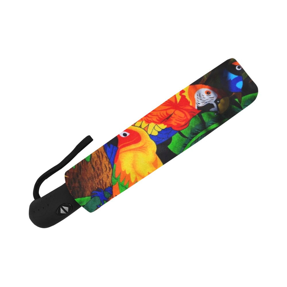 Parrots Anti-UV Auto-Foldable Umbrella - The Cool Collective AU