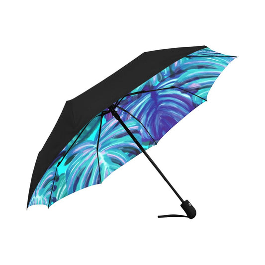 Tropical Blues Anti-UV Auto-Foldable Umbrella - The Cool Collective AU