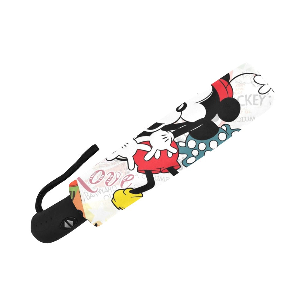 Mickey & Minnie Anti-UV Auto-Foldable Umbrella - The Cool Collective AU