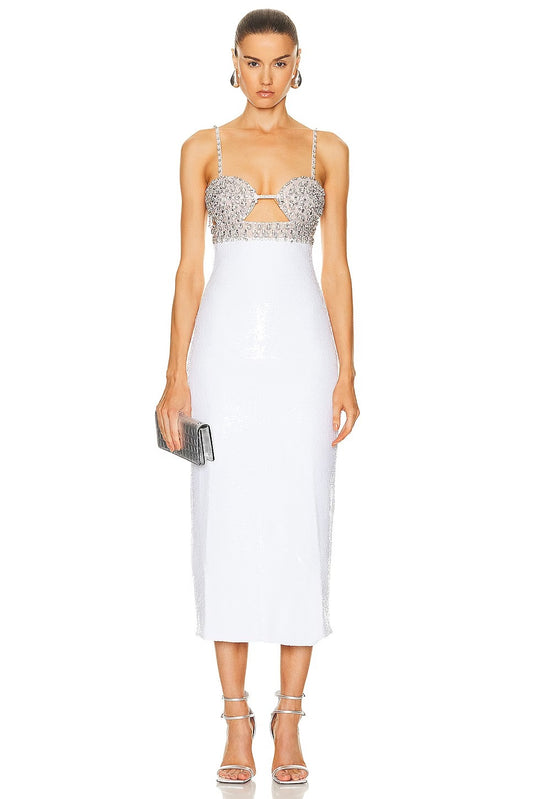 Sexy Sequin Diamond Splicing Hollow Out Women’s Suspender Skirt - The Cool Collective AU