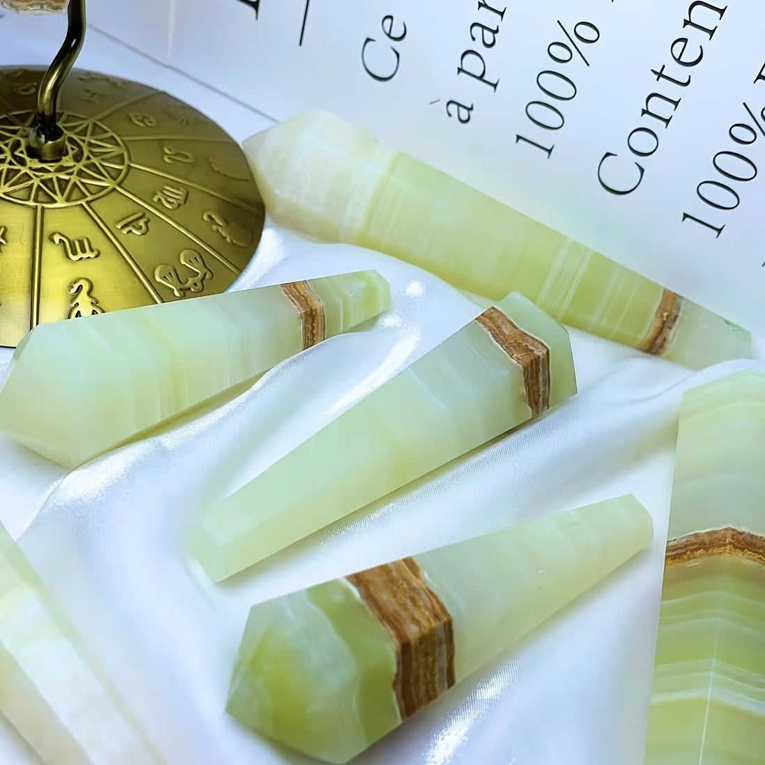 1 x Green Onyx Crystal Tower – Natural Silky Stone for Home & Gift - The Cool Collective AU