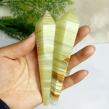 1 x Green Onyx Crystal Tower – Natural Silky Stone for Home & Gift - The Cool Collective AU