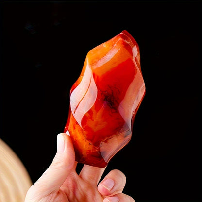 1 x Radiant Orca Red Carnelian Torch Crystal – Natural Flame Stone Gift - The Cool Collective AU